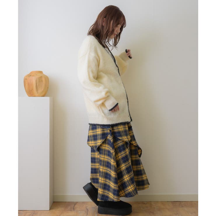 バイカラーBIGカーデ | RETRO GIRL | 詳細画像4 