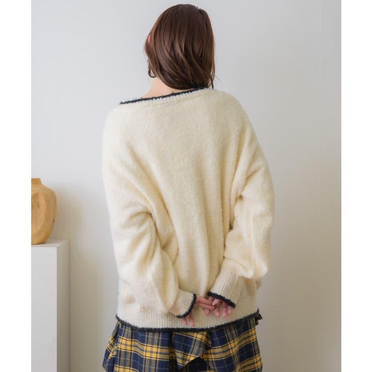 バイカラーBIGカーデ | RETRO GIRL | 詳細画像9 