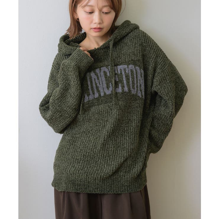 GRN0 | フーディーモールニット | RETRO GIRL