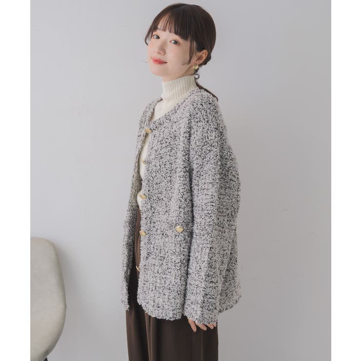 ツイードニットBIGカーデ | RETRO GIRL | 詳細画像13 