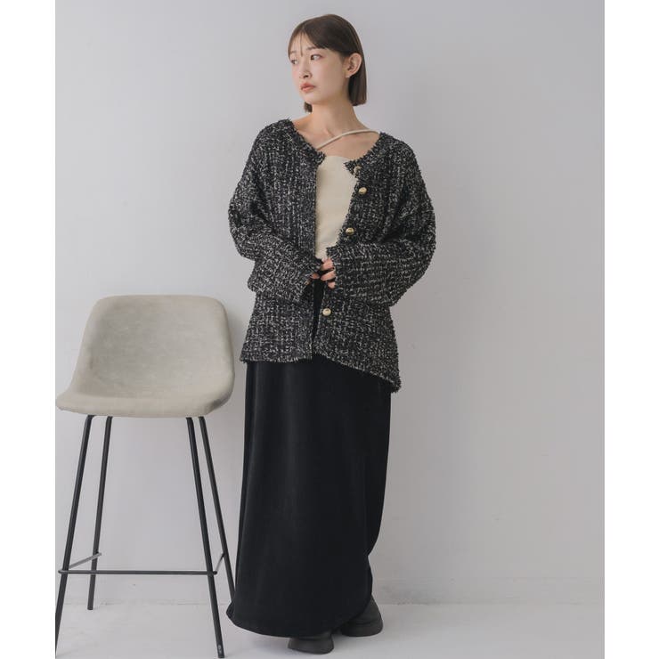 ツイードニットBIGカーデ | RETRO GIRL | 詳細画像14 