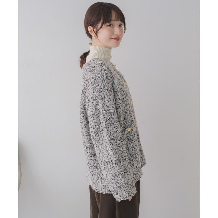 ツイードニットBIGカーデ | RETRO GIRL | 詳細画像9 