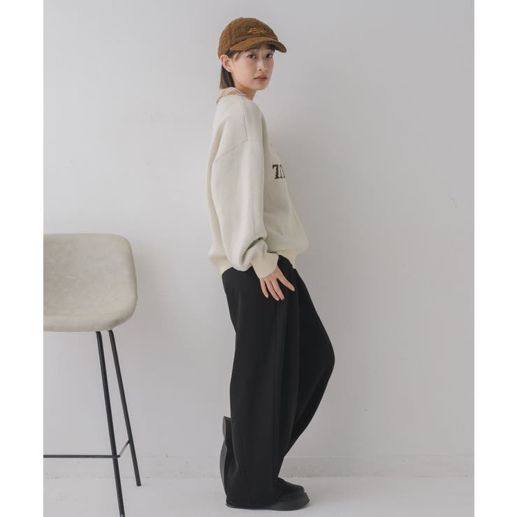 シャツ襟付ロゴニット | RETRO GIRL | 詳細画像11 