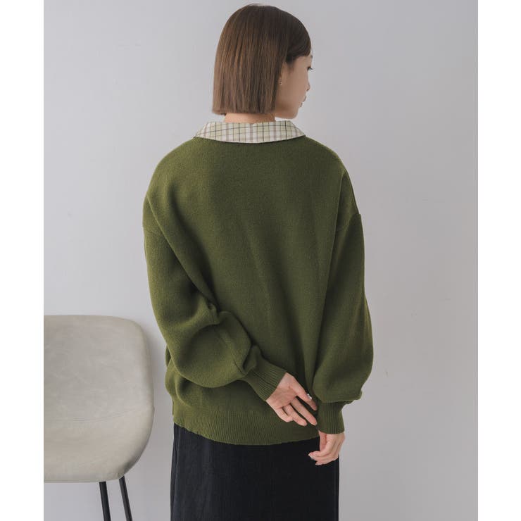 シャツ襟付ロゴニット | RETRO GIRL | 詳細画像24 