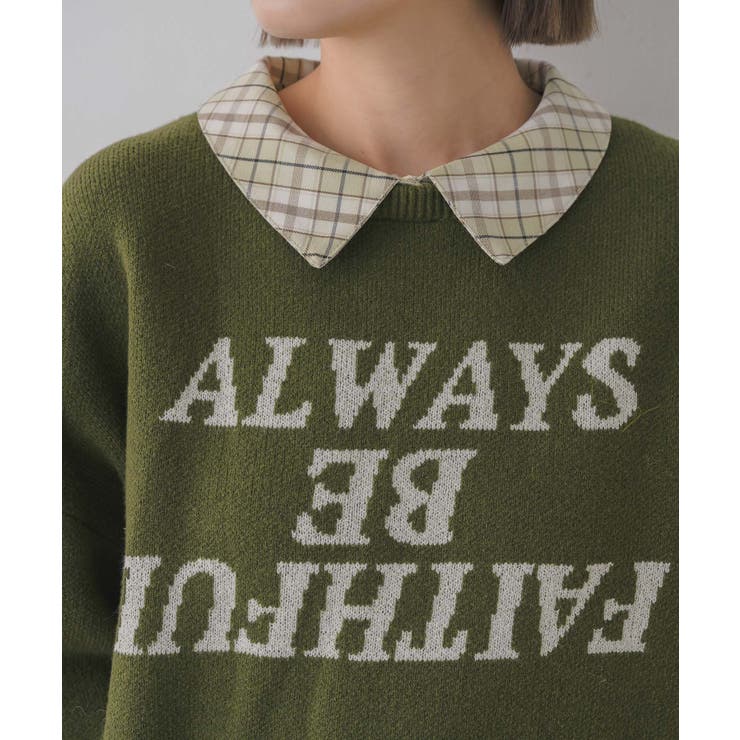 シャツ襟付ロゴニット | RETRO GIRL | 詳細画像27 