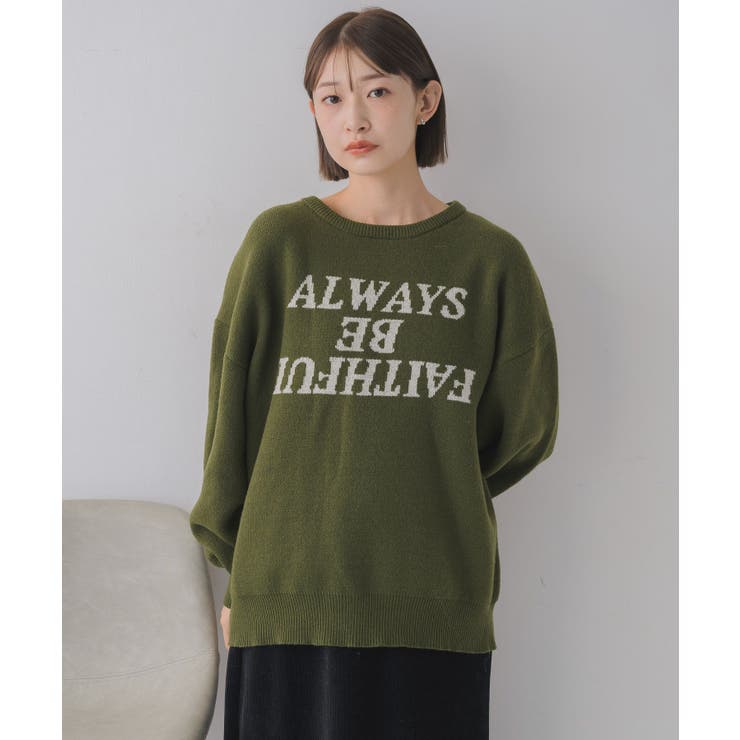 シャツ襟付ロゴニット | RETRO GIRL | 詳細画像32 