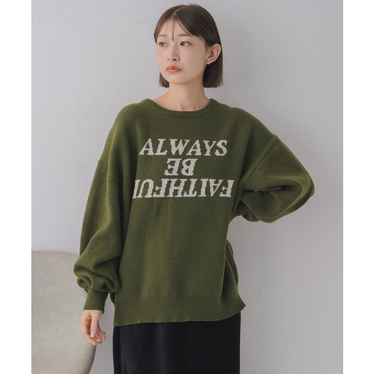 シャツ襟付ロゴニット | RETRO GIRL | 詳細画像33 