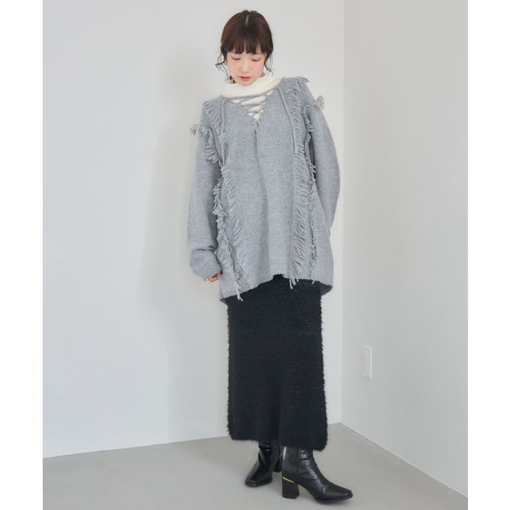 ラメシャギーニットSK | RETRO GIRL | 詳細画像10 