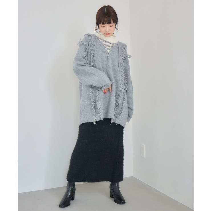 ラメシャギーニットSK | RETRO GIRL | 詳細画像11 