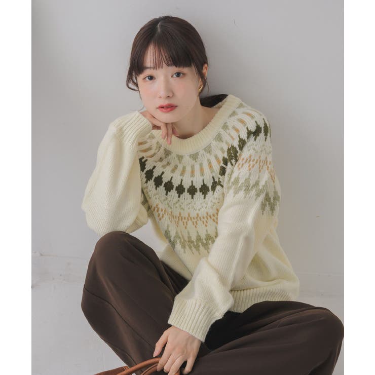 求心柄ニット | RETRO GIRL | 詳細画像3 