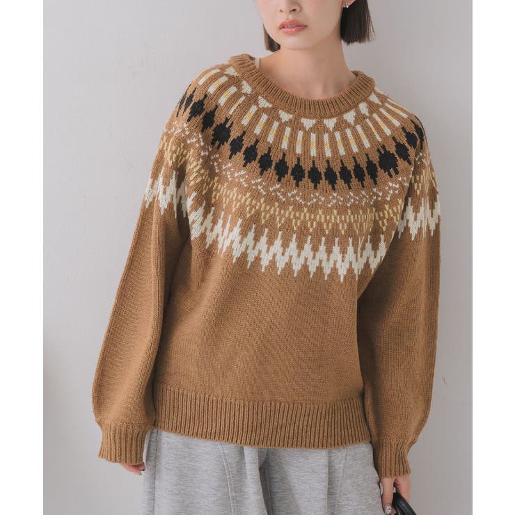 BRN0 | 求心柄ニット | RETRO GIRL