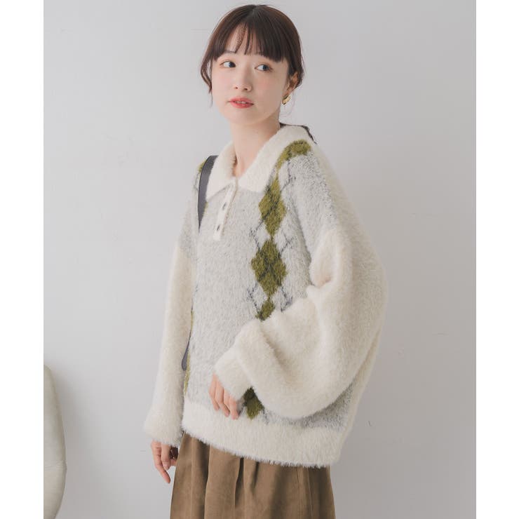 アーガイルポロニット | RETRO GIRL | 詳細画像21 