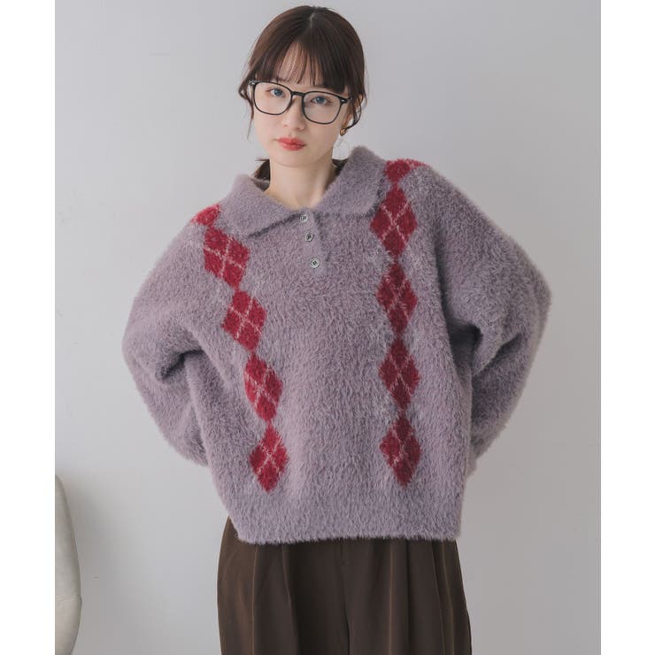 アーガイルポロニット | RETRO GIRL | 詳細画像27 