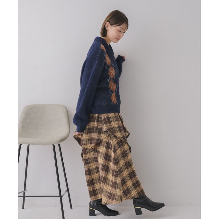 アーガイルポロニット | RETRO GIRL | 詳細画像5 