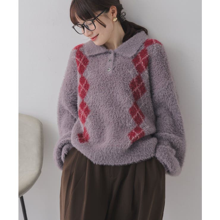 GRY0 | アーガイルポロニット | RETRO GIRL