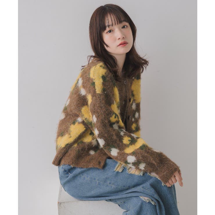 花柄起毛NTカーデ | RETRO GIRL | 詳細画像2 
