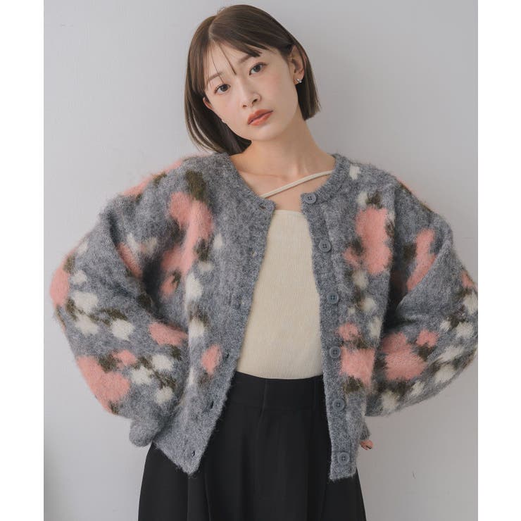 花柄起毛NTカーデ | RETRO GIRL | 詳細画像25 