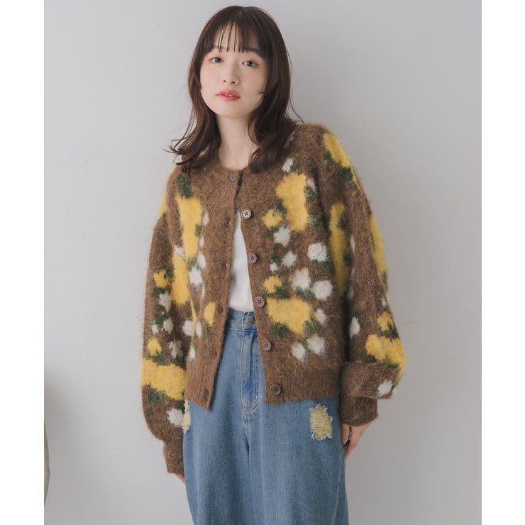 花柄起毛NTカーデ | RETRO GIRL | 詳細画像7 