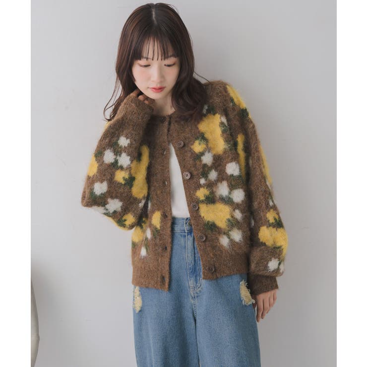 花柄起毛NTカーデ | RETRO GIRL | 詳細画像8 