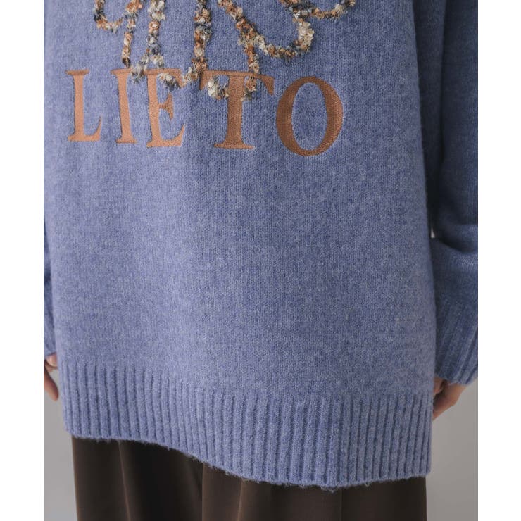 リボンヤーン刺繍ニット | RETRO GIRL | 詳細画像8 