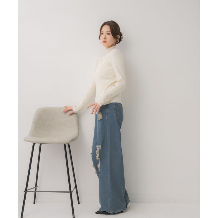 【WEB限定カラー追加】スパンコールリブハイネックNT | RETRO GIRL | 詳細画像16 