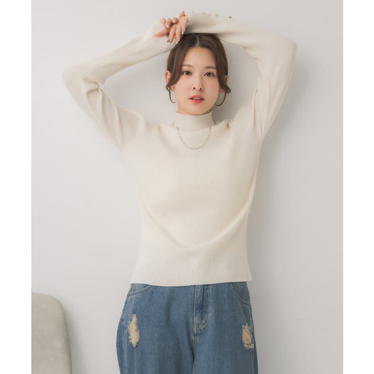 【WEB限定カラー追加】スパンコールリブハイネックNT | RETRO GIRL | 詳細画像17 