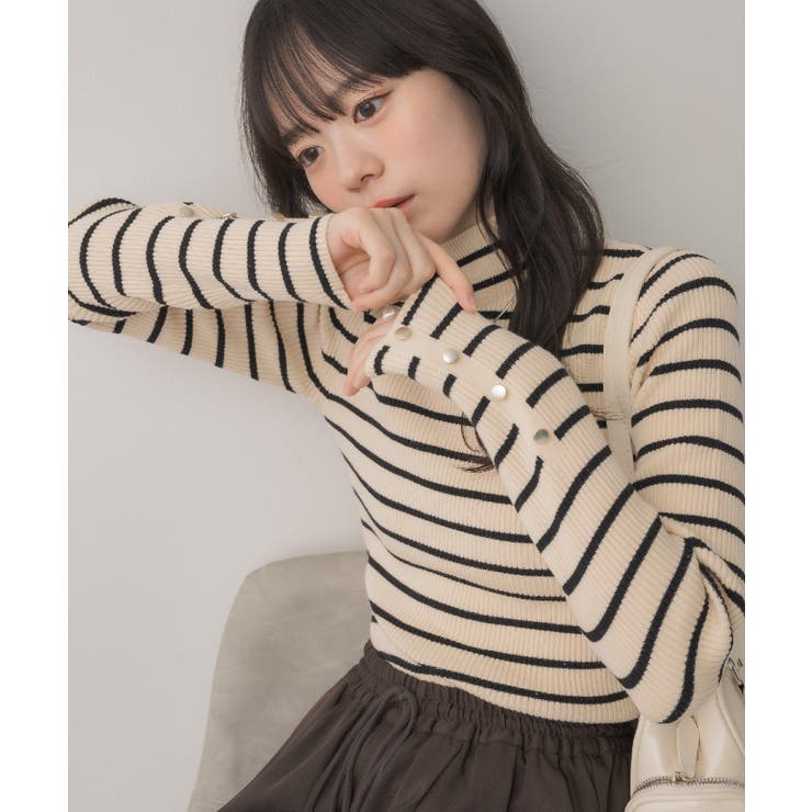 【WEB限定カラー追加】スパンコールリブハイネックNT | RETRO GIRL | 詳細画像2 