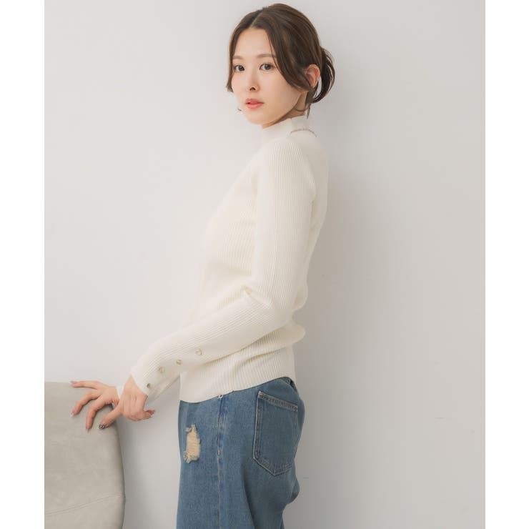 【WEB限定カラー追加】スパンコールリブハイネックNT | RETRO GIRL | 詳細画像20 