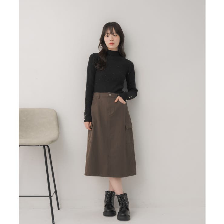 【WEB限定カラー追加】スパンコールリブハイネックNT | RETRO GIRL | 詳細画像21 