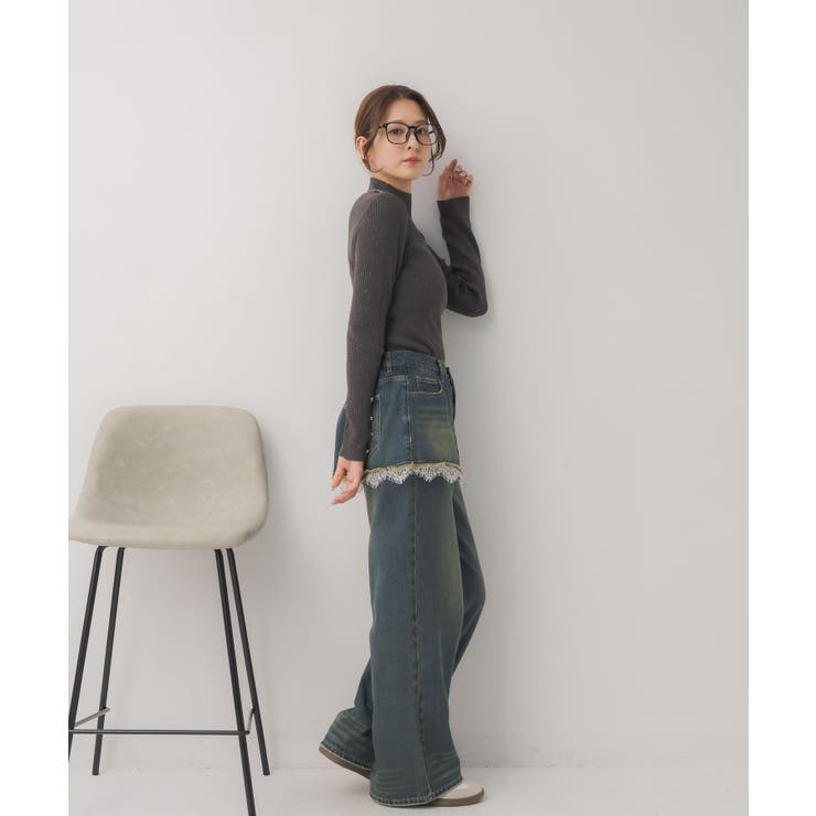 【WEB限定カラー追加】スパンコールリブハイネックNT | RETRO GIRL | 詳細画像31 