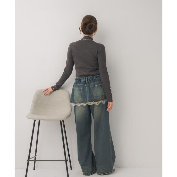 【WEB限定カラー追加】スパンコールリブハイネックNT | RETRO GIRL | 詳細画像32 