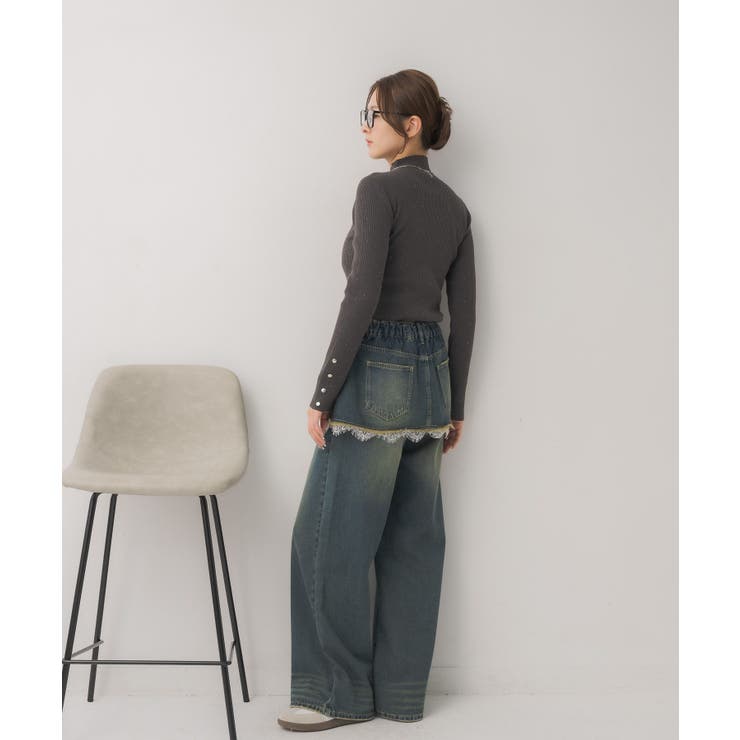 【WEB限定カラー追加】スパンコールリブハイネックNT | RETRO GIRL | 詳細画像33 