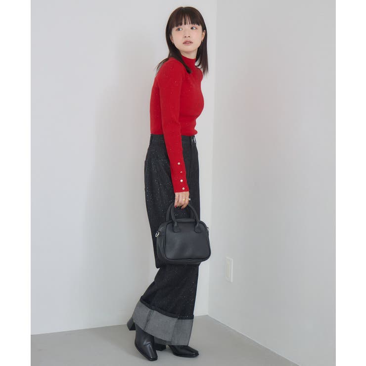 【WEB限定カラー追加】スパンコールリブハイネックNT | RETRO GIRL | 詳細画像41 