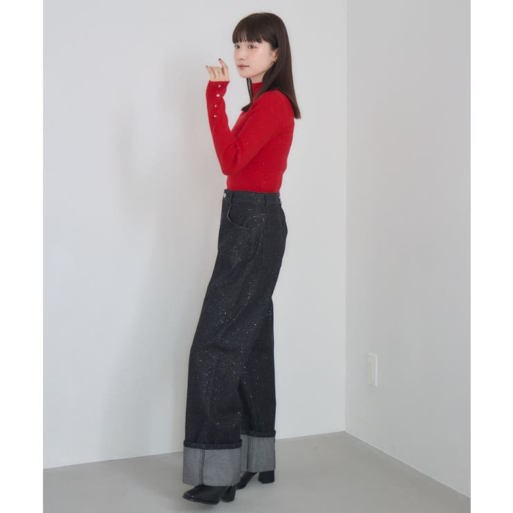 【WEB限定カラー追加】スパンコールリブハイネックNT | RETRO GIRL | 詳細画像43 