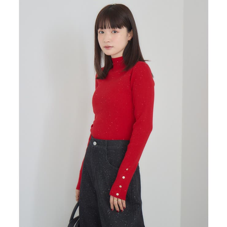 【WEB限定カラー追加】スパンコールリブハイネックNT | RETRO GIRL | 詳細画像47 