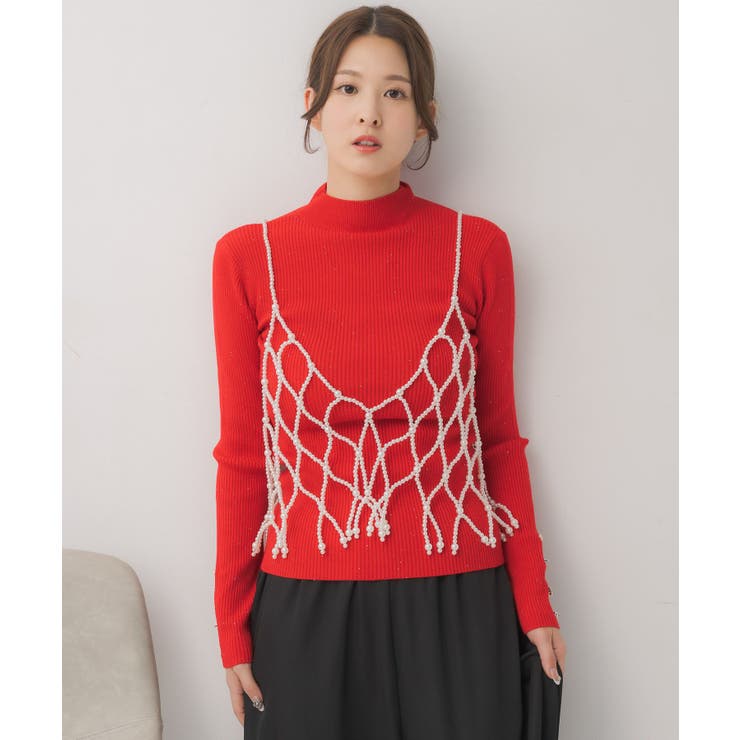 【WEB限定カラー追加】スパンコールリブハイネックNT | RETRO GIRL | 詳細画像50 