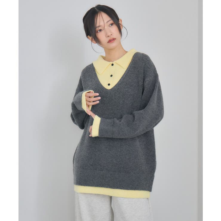 レイヤード風襟付きNT | RETRO GIRL | 詳細画像18 