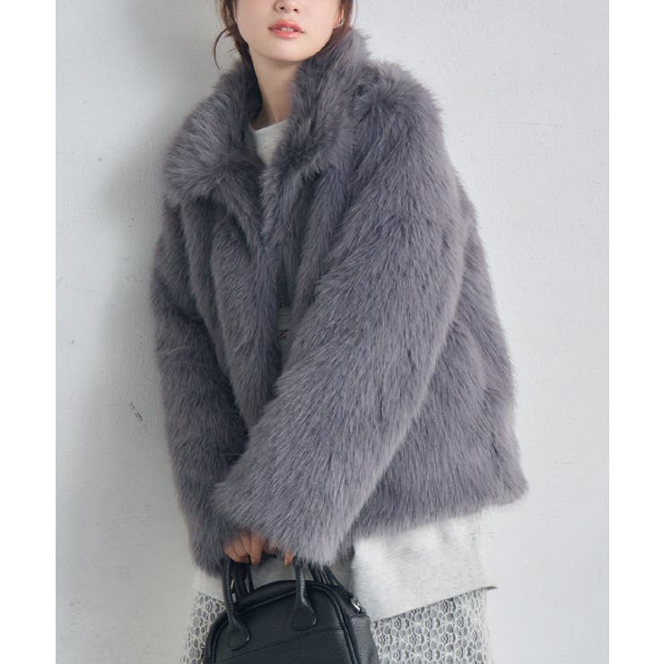 GRY0 | スタンドカラーFファーBZ | RETRO GIRL