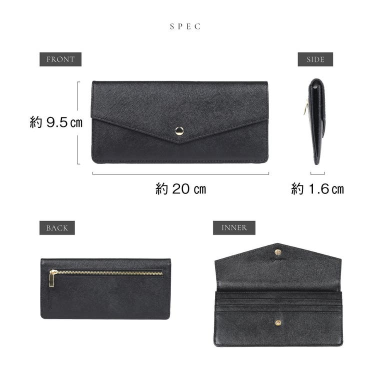 サフィアーノレザー スキミング防止 コンパクト かぶせ蓋付き 薄型 長財布 | MURA | 詳細画像18 