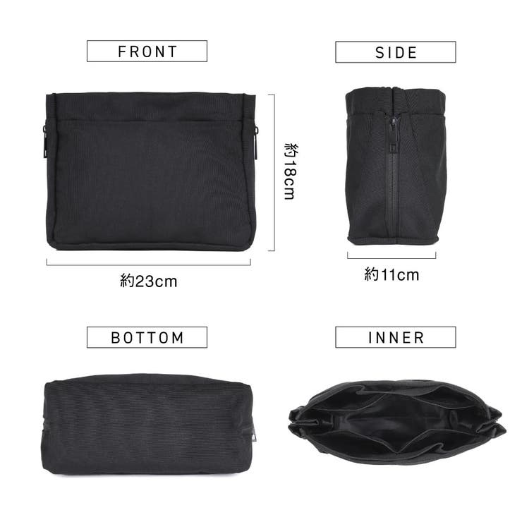 R-PET 抗菌 撥水 サイズ調整可能 コンパクト バッグインバッグ | MURA | 詳細画像17 