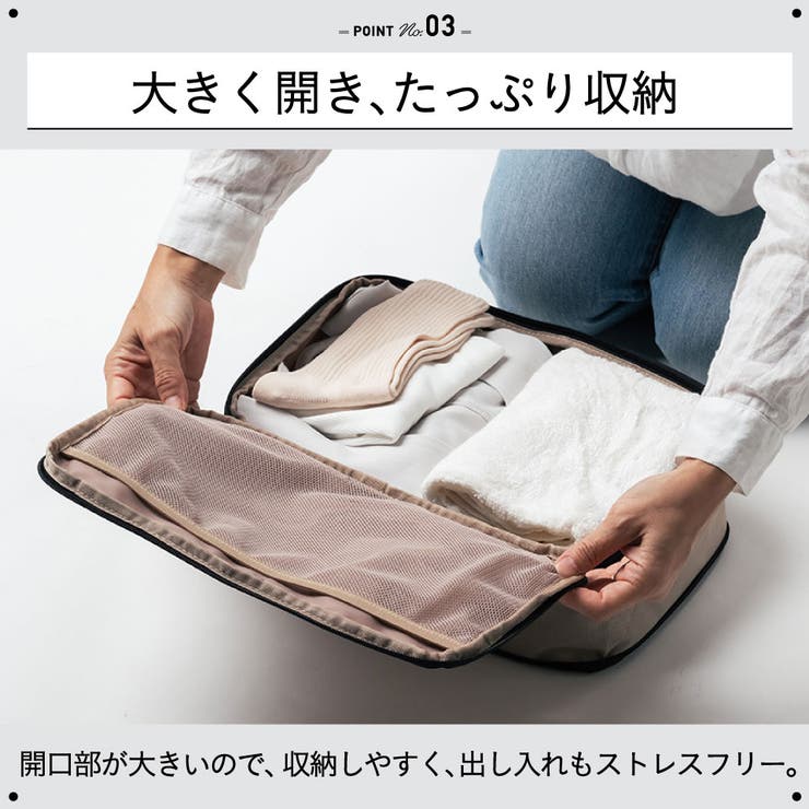 サスティナブル R-PET 撥水抗菌 ファスナー式 トラベル 圧縮ポーチ | MURA | 詳細画像7 