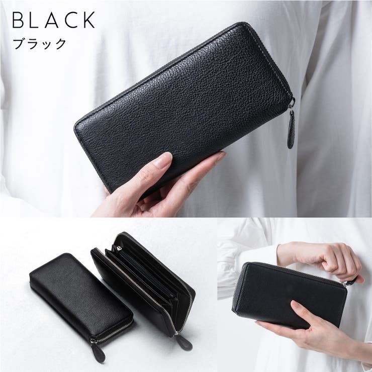 エコレザー ソフトシュリンク YKKラウンドファスナー 長財布[品番