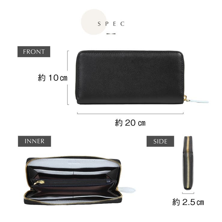 ソフトシュリンクレザー バイカラー ラウンドファスナー 長財布 | MURA | 詳細画像18 