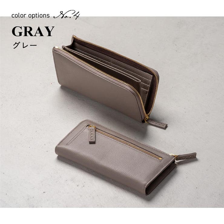 牛革 シュリンクレザー スキミング防止 YKK L字ファスナー長財布 | MURA | 詳細画像6 