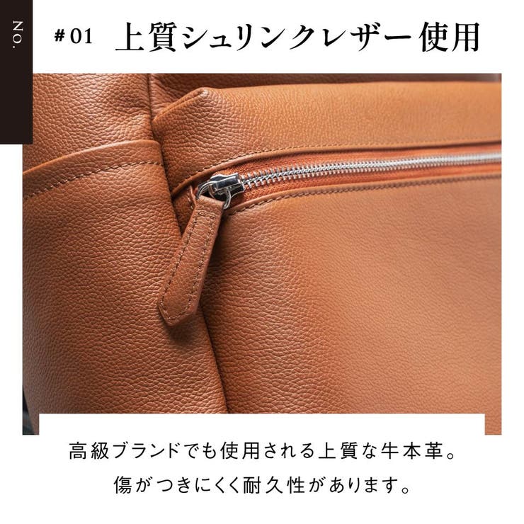 シュリンクレザー ダブルジッパー バックパック リュック[品番