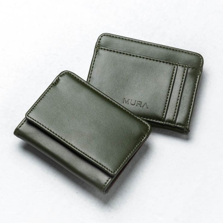 グリーン | ヴィーガンレザー 薄型コンパクト フラグメントケース プレゼント | MURA
