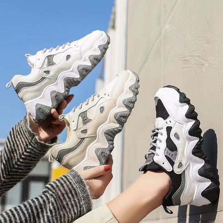 ギザギザバイカラーソール 厚底スニーカー 03 品番 Mtts Shoes In Closet シューズインクローゼット のレディースファッション通販 Shoplist ショップリスト