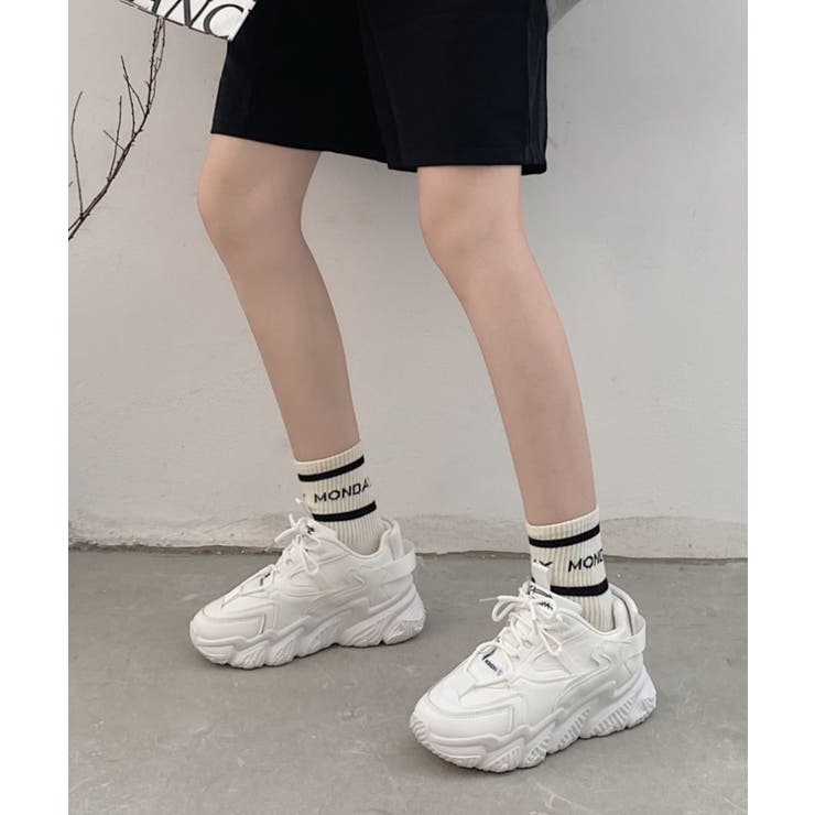 軽量厚底 ボリュームソール レースアップスニーカー 07 | Shoes in Closet | 詳細画像5 