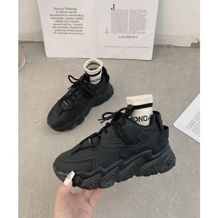軽量厚底 ボリュームソール レースアップスニーカー 07 | Shoes in Closet | 詳細画像10 