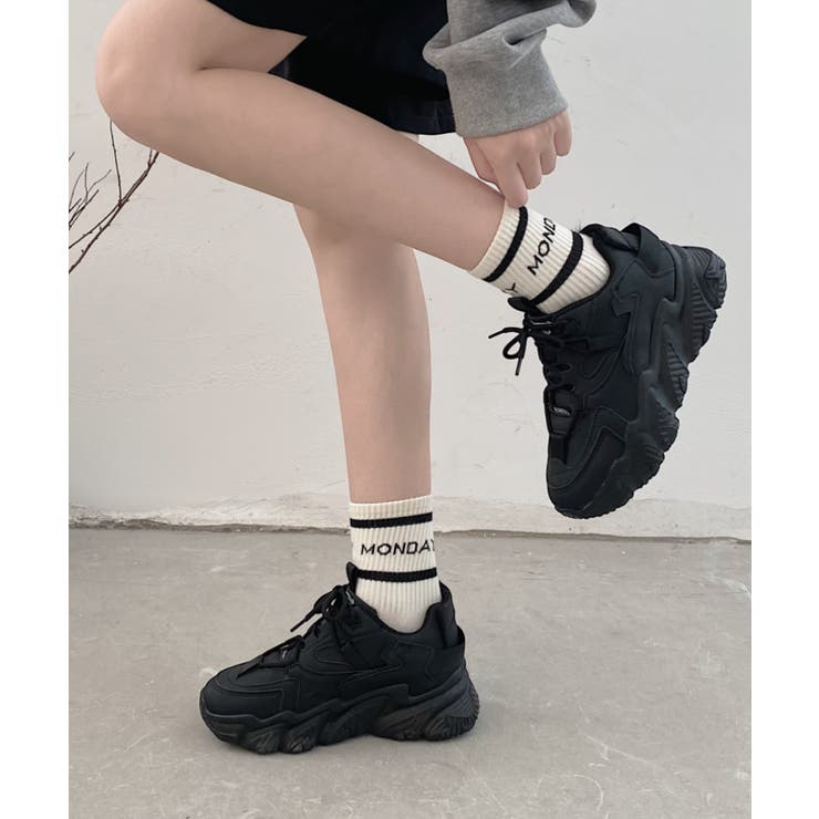 軽量厚底 ボリュームソール レースアップスニーカー 07 | Shoes in Closet | 詳細画像7 
